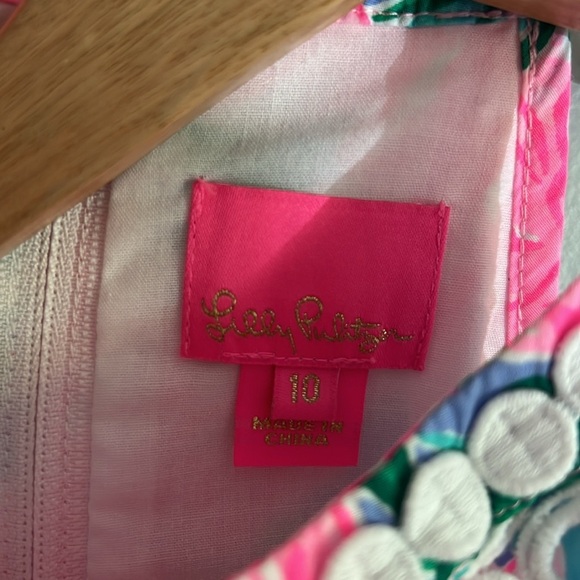 Lilly Pulitzer Kinley Little Girl Tropical Floral Print Dress - Picture 6 of 10